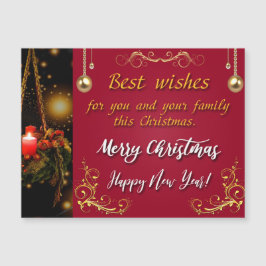 Carte Magnétique Joyeux Noël et Joyeux Nouvel An