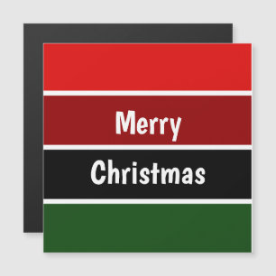 Carte Magnétique Joyeux Noël rouge et vert