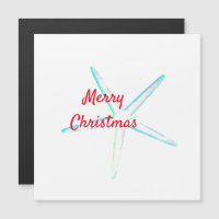 Joyeux Noël Starfish Motif Turquoise Bleu Rouge