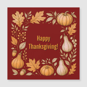 Carte Magnétique Joyeux Thanksgiving