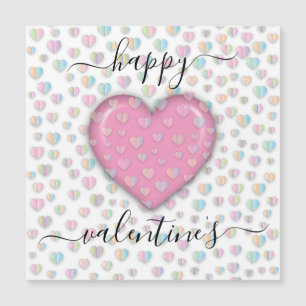 Carte Magnétique Joyeux Valentin minimaliste