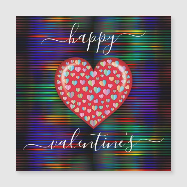 Carte Magnétique Joyeux Valentin minimaliste (Devant)