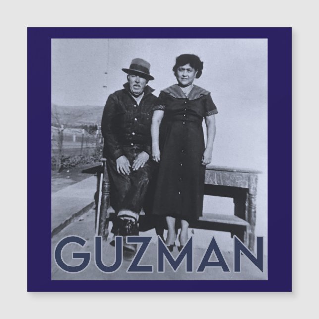 Carte Magnétique Juan & Juanita Guzman au 187 coucher du soleil - (Devant)