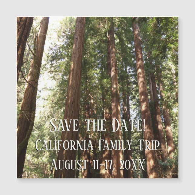 Carte Magnétique Jusqu'à Redwoods II au monument national de Muir W (Devant)