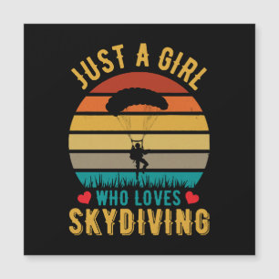 Carte Magnétique juste une fille qui aime le parachutisme