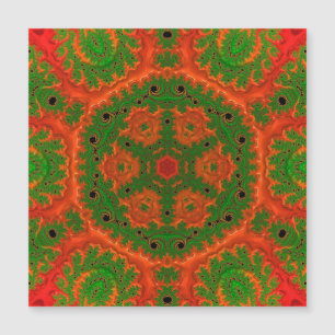 Carte magnétique Kaleidoscope orange et vert