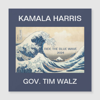 CARTE MAGNÉTIQUE KAMALA HARRIS MARCHE LA VAGUE BLEUE 2024