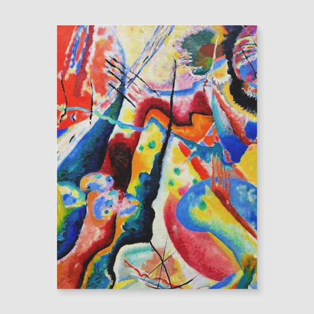 Carte Magnétique Kandinsky - Tableau a la Tache Rouge (Devant)