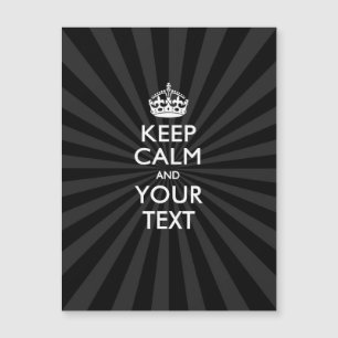 Carte Magnétique KEEP CALM personnalisé et votre texte en rafale