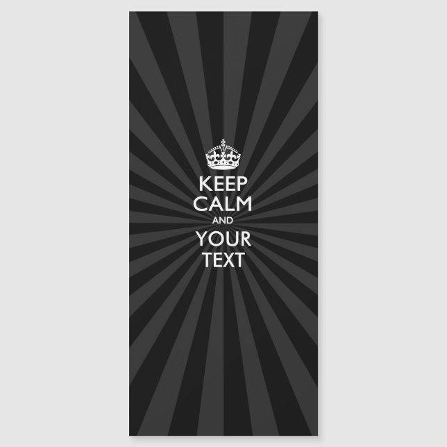 Carte Magnétique KEEP CALM personnalisé et votre texte en rafale (Devant)
