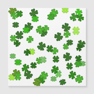 Carte Magnétique Kelly green "Shamrocks en train de tomber"