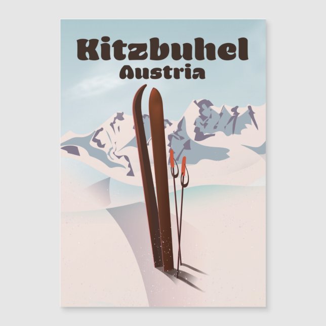 Carte Magnétique kitzbuhel affiche autrichienne (Devant)