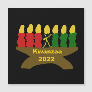 Carte Magnétique Kwanzaa Kinara Bougies magnétiques
