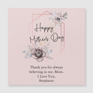 Carte Magnétique La fête des mères personnalise l'aimant floral gri