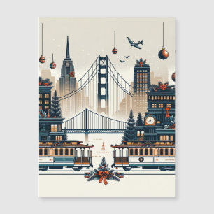 Carte Magnétique La Magie des Fêtes de Golden Gate San Francisco No