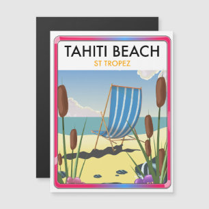 Carte Magnétique La plage de Tahiti st tropez