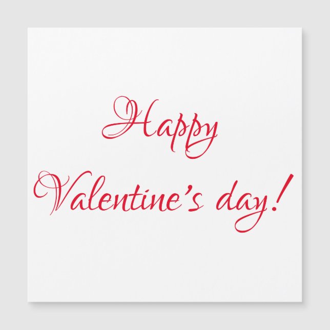Carte Magnétique la Saint-Valentin (Devant)