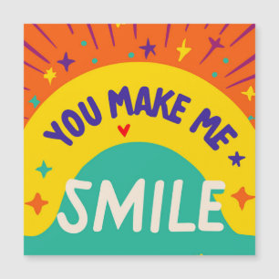 Carte Magnétique La Saint-Valentin cite "Tu me fais sourire"