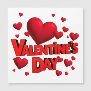 Carte Magnétique la Saint-Valentin coeurs d'amour 