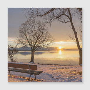Carte Magnétique Lac Chiemsee, coucher du soleil,