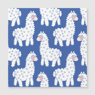 Carte Magnétique Lama alpaca, motif vintage