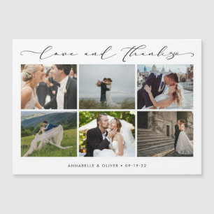 Carte Magnétique L'Amour Et Le Mariage De Collage De Photos Merci