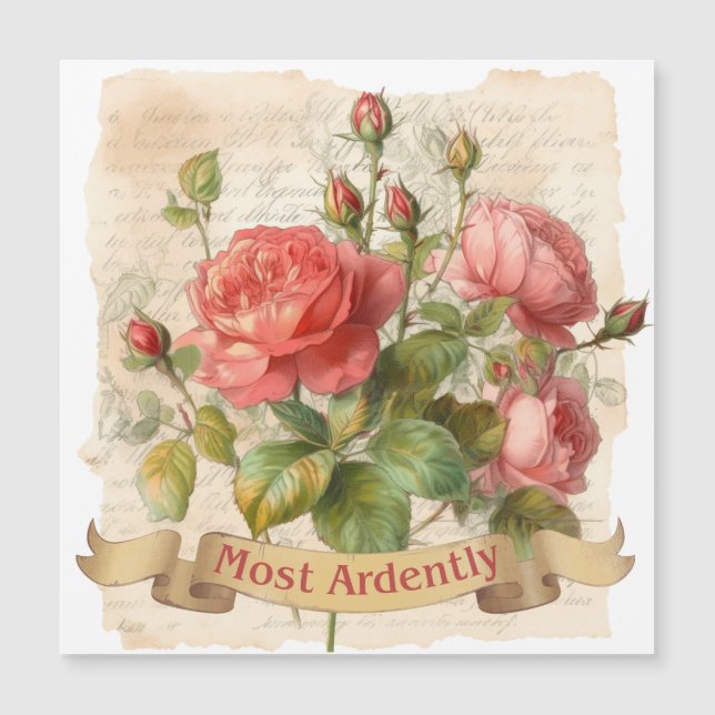 Carte Magnétique L'AMOUR - Le plus ardemment - M. Darcy (Devant)