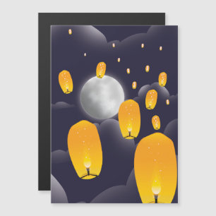 Carte Magnétique Lanternes Sky chinoises
