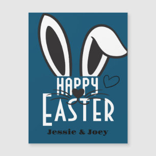 Carte Magnétique lapin de Pâques simple mignon coutume familiale