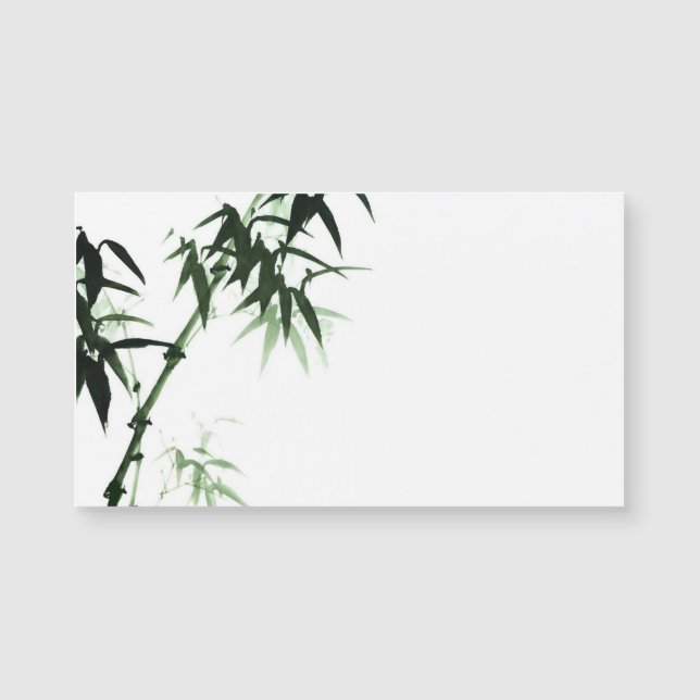 Carte Magnétique Le bambou d'aquarelle égrappe l contact oriental (Devant)