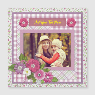 Carte Magnétique Le cadre photo personnalisé avec texte personnalis