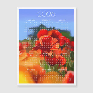 Carte Magnétique Le calendrier 2026 de la maison du coquelicot 