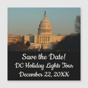 Carte Magnétique Le Capitole à Noël Washington DC Vacances