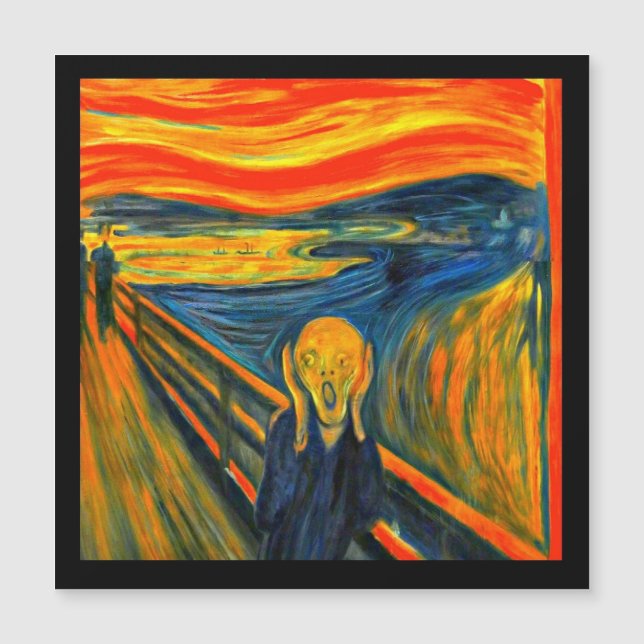 Carte Magnétique Le cri d'Edvard Munch, (Devant)