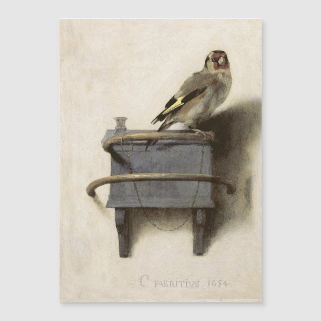 Carte Magnétique Le Goldfinch par Carel Fabritius (Devant)
