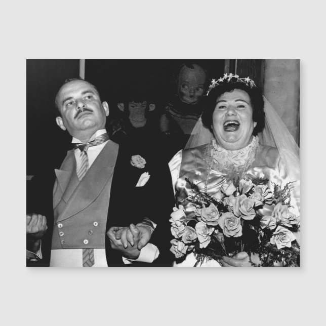 Carte Magnétique Le Mariage ou l'anniversaire de l'heureux couple (Devant)
