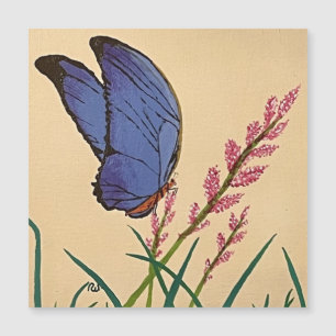 Carte Magnétique Le papillon bleu Morpho