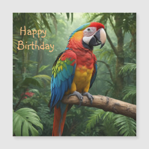 Carte Magnétique Le perroquet de Macaw dans la jungle