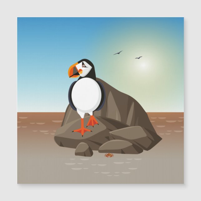 Carte Magnétique Le Puffin qui longe la côte (Devant)