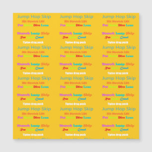 Carte Magnétique Leap Hop Skip Lean Text Design couleurs mélangées 