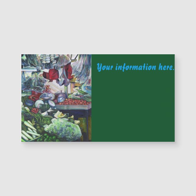 Carte Magnétique Les clubs végétariens se réunit ici l'après-midi (Devant)