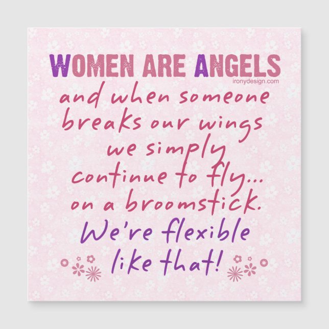 Carte Magnétique Les femmes sont des anges (Devant)