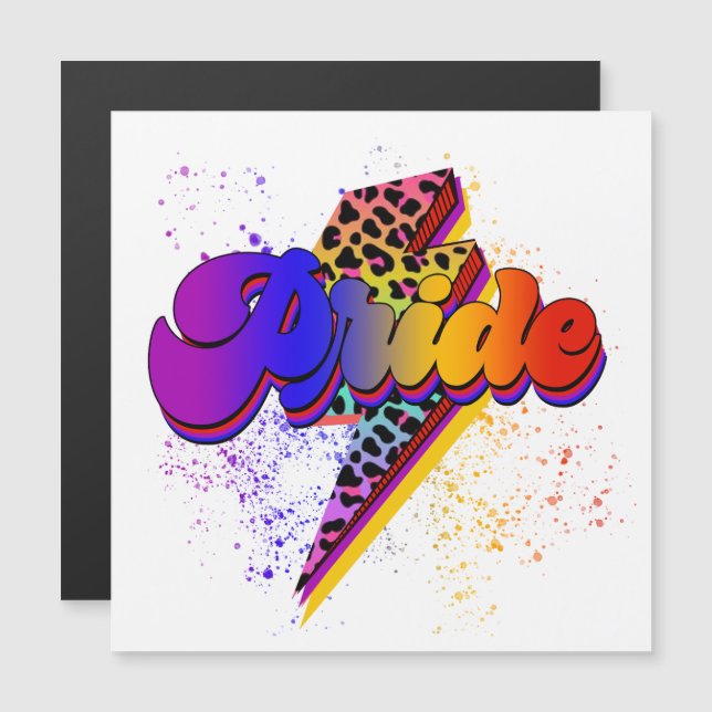 Carte Magnétique LGBTQIA+ Soutien de la fierté Sensibilisation (Devant / Derrière)