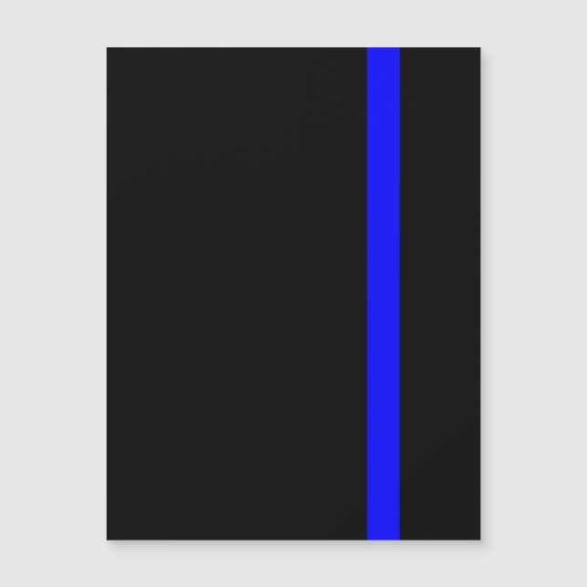 Carte Magnétique Ligne Bleue Mince Symbolique verticale (Devant)