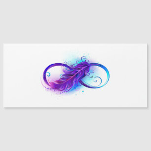 Carte Magnétique L'infini avec plume violette