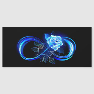 Carte Magnétique L'infini lumineux avec une rose bleue