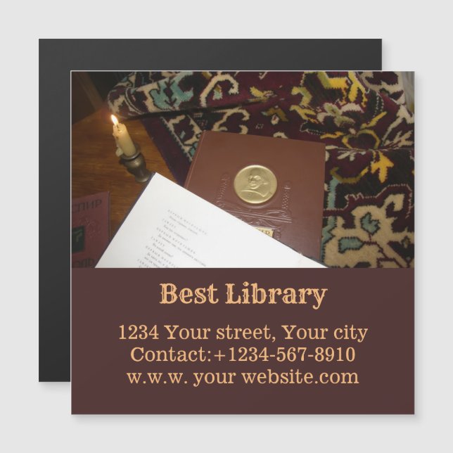 Carte Magnétique Livres du dernier siècle (Devant / Derrière)