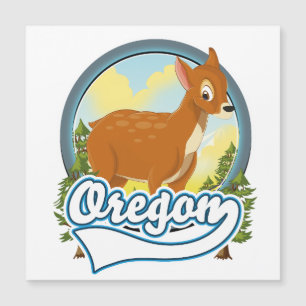 Carte Magnétique Logo de voyage Oregon Deer