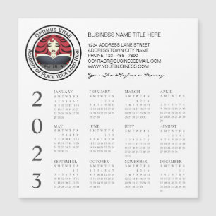 Carte Magnétique Logo du calendrier Business 2023