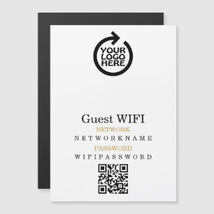 Carte Magnétique Logo du mot de passe Wifi Réseau Code QR personnal